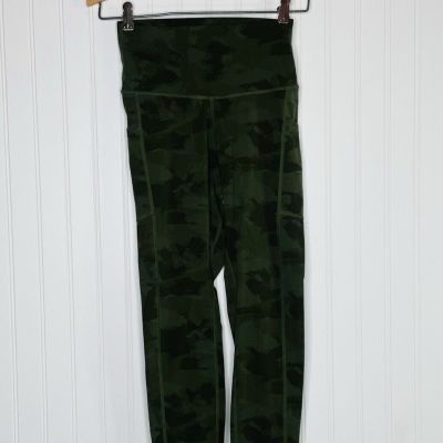 ColorfulKoala Green Patterned Pocket Leggings Small